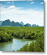 Beautiful Landscape View Of Phang Nga Metal Print