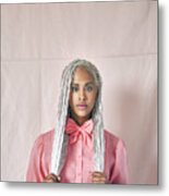 Beautiful Woman With Dreadlocks Metal Print