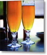 Beer Glass Metal Print