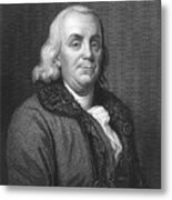 Benjamin Franklin, 18th Century Metal Print
