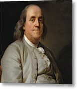Benjamin Franklin Painting - Joseph Duplessis Metal Print