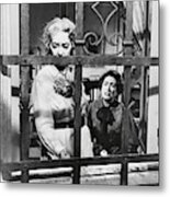 Bette Davis And Joan Crawford In What Ever Happened To Baby Jane? -1962-. Metal Print
