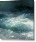 Between The Waves By Ivan Aivazovsky Metal Print