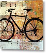 Bicycle Music Metal Print