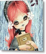 Big-eyed Goth Girl Metal Poster