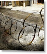 Bike Rack Metal Print