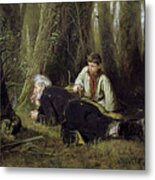 Bird Catcher, 1870. Artist Vasily Perov Metal Print