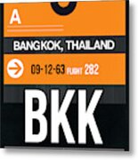 Bkk Bangkok Luggage Tag I Metal Print
