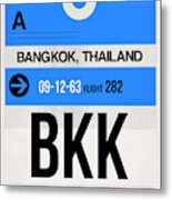 Bkk Bangkok Luggage Tag Ii Metal Print