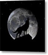 Pre Blood Red Wolf Supermoon Eclipse 873q Metal Print