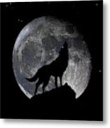 Pre Blood Red Wolf Supermoon Eclipse 873r Metal Print
