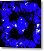 Blue Beauties Kaleidoscope Metal Print