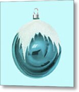 Blue Christmas Ornament Metal Print