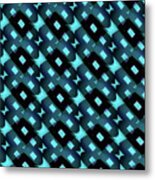 Blue Diamond Pattern Metal Print