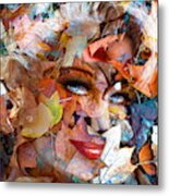 Blue Eyes Autumn Smile Metal Print