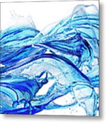 Blue Splash Water Metal Print