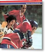 Boston Bruins Derek Sanderson, 1971 Nhl Quarterfinals Sports Illustrated Cover Metal Print