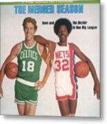 Boston Celtics Dave Cowen And New York Nets Julius Erving Sports Illustrated Cover Metal Print