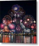 Boston Fireworks Metal Print