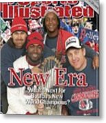 Boston Red Sox Johnny Damon, David Ortiz, Pedro Martinez Sports Illustrated Cover Metal Print