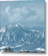 Boulder Colorado Front Range Foothills Dusting Metal Print
