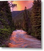 Boulder River Sunset Metal Print