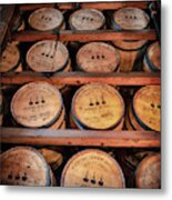 Bourbon Barrels In The Rick Metal Print