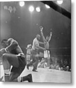 Boxer Muhammad Ali Defeating Boxer Metal Print
