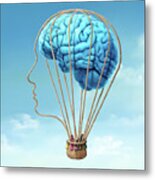 Brain Power Metal Print