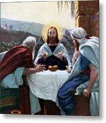 Breaking Of Bread At Emmaus, 1926 Metal Print