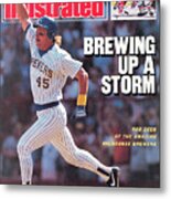 Brewing Up A Storm Rob Deer Of The Amazing Milwaukee Brewers Sports Illustrated Cover Metal Print