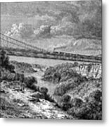 Bridge Over The Niagara, Canada, 19th Metal Print