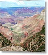 Bright Angel Trail Overlooking Indian Gardens And Beyond Metal Print