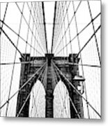 Brooklyn Bridge Web Metal Print