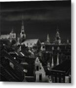 Bruges Seen From The Roof Of The Kruispoort City Gate Metal Print