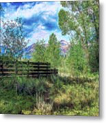 Bucolic Country View Metal Print