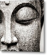 Buddha Face Metal Print
