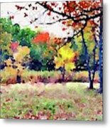 Bumblebee Forrest In The Fall Metal Print