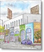 Business Stores In Larchmont And Melrose Ave., Hollywood, California Metal Print