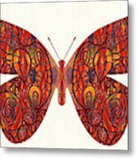 Butterfly Illustration Art - Complex Realities - Omaste Witkowski Metal Print