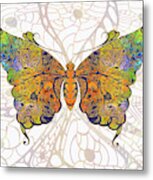 Butterfly Zen Meditation Abstract Digital Mixed Media Artwork By Omaste Witkowski Metal Print