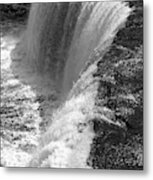 Bw Raging Waterfall Ii Metal Print