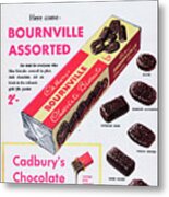 Cadburys Bournville Chocolate Biscuits Metal Print