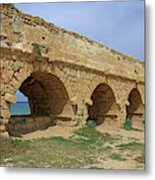 Caesarea Aqueduct - Caesarea, Israel Metal Print