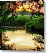 Calm In The Evening In The Spreewald Metal Print