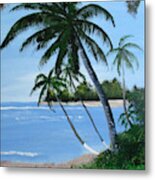 Calm In The Palms Metal Print