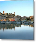 Cannes In The Evening Viewed From Harbor Metal Print