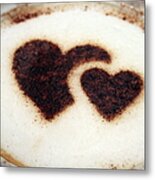 Cappuccino With Heart Metal Print