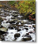 Cascades In Litttle Pigeon River In The Autumn Metal Print