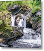 Cascading Falls In Vermont Metal Print